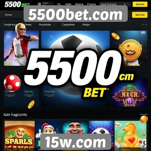 Variedade de jogos disponíveis em 5500bet